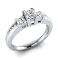 Bague classique pierres fines, argent 925